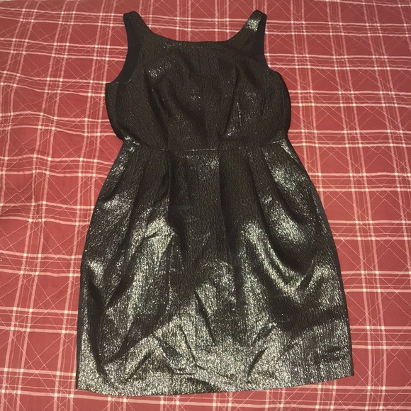 Club Monaco Dresses & Skirts - Club Monaco shimmery gold Lanna mini a line dress with pockets Y2K dress size 2